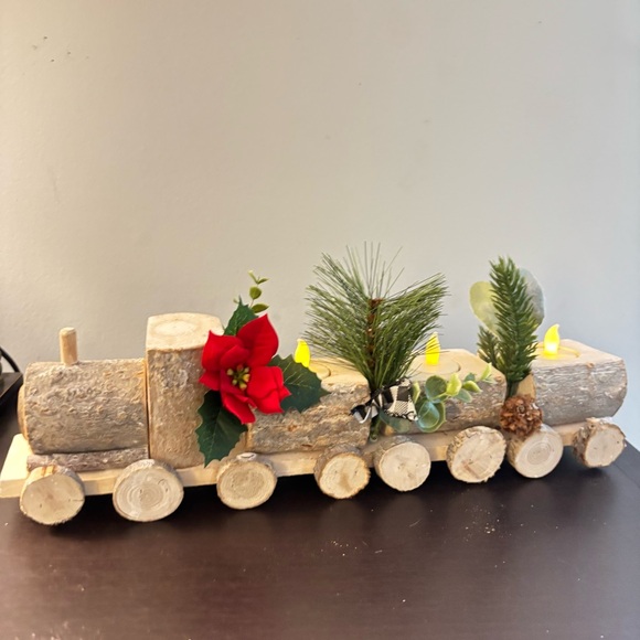 Handmade Log Truck Tea Light Candle Decor Decorate Different Seasons Holidays - Picture 12 of 15